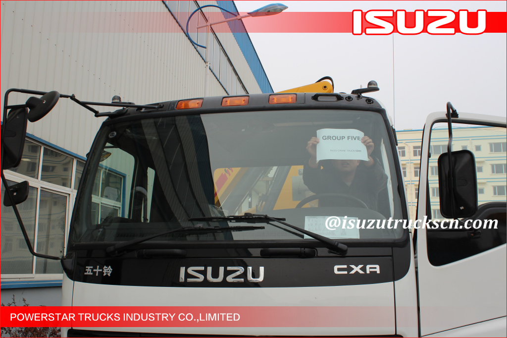 10wheels Isuzu 12ton Straight Arm Truck Mounted Crane