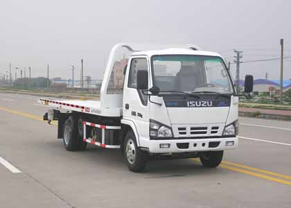 3ton Isuzu Flat low bed road wrecker tow truck for sale 