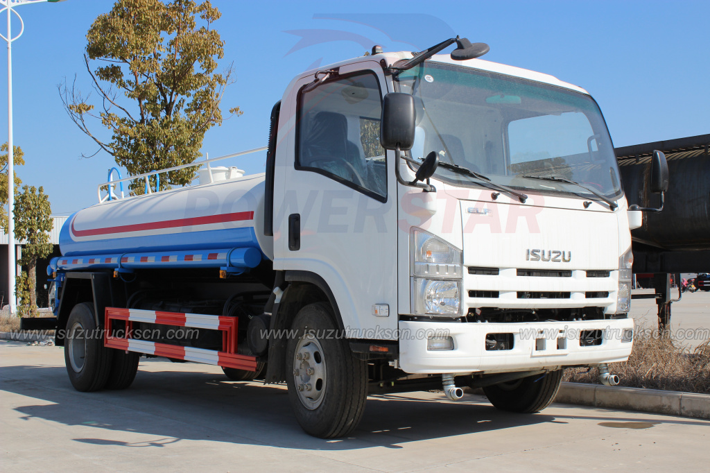 Жапондық 7000L 8000L ELF Isuzu суару цистернасы көше серіппелі жүк көлігі