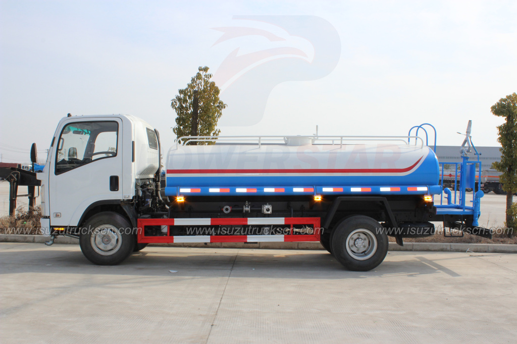 Жапондық 7000L 8000L ELF Isuzu суару цистернасы көше серіппелі жүк көлігі