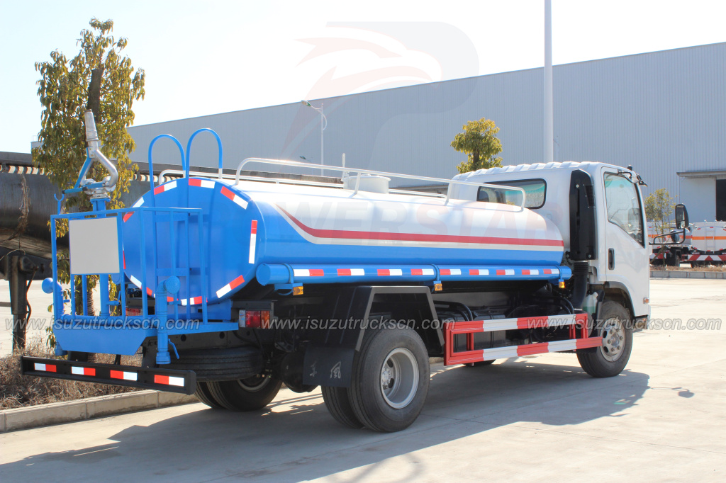 Жапондық 7000L 8000L ELF Isuzu суару цистернасы көше серіппелі жүк көлігі