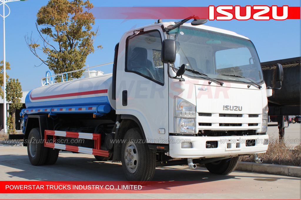 Japanese Myanmar 7000L 8000L ELF Isuzu watering tanker cart street springkler truck