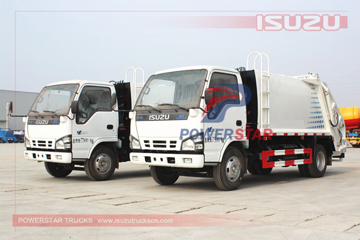 3 тонна қоқыс жинағыш машиналар Isuzu өнеркәсіптік қоқыс сығымдағыш