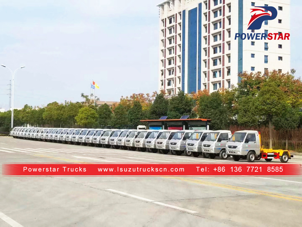 Myanmar mini foton Roll-off Hook Lift қоқыс таситын машина сатылады