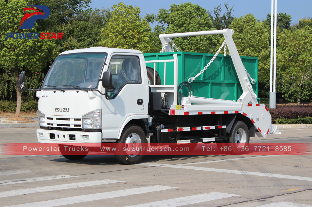 Philippines Mongolia Skip Loader Truck Isuzu Skip Bin Lifter for sale