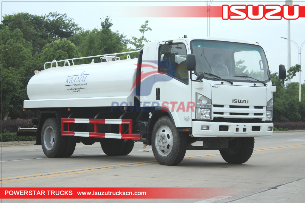 Custom stainless steel Isuzu Potable Water Service Tanker Trucks for sale