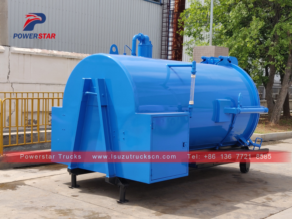 6,000L Sewage vacuum pump tanker truck super structure body kit