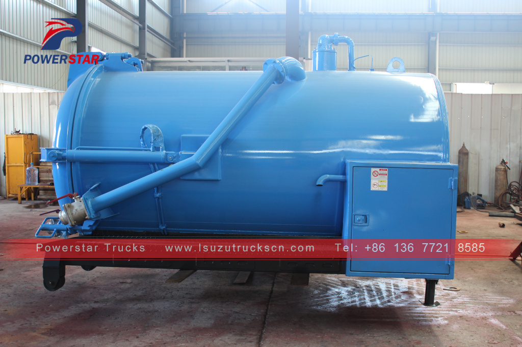 6,000L Sewage vacuum pump tanker truck super structure body kit