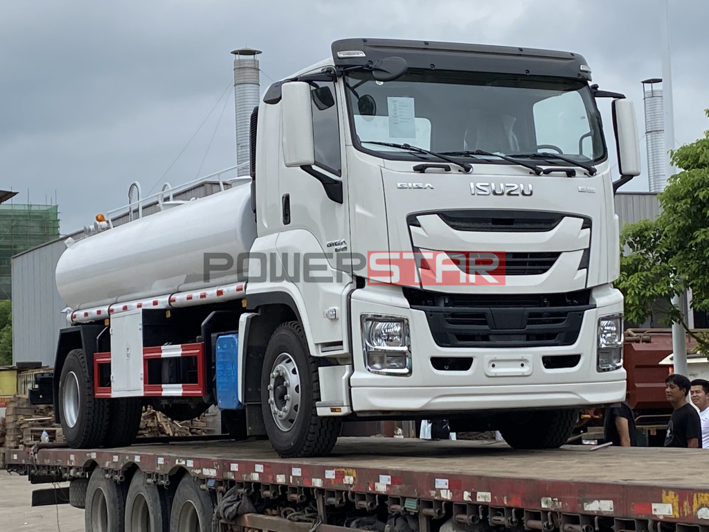 ISUZU GIGA VC61 6UZ1-TCG50 380HP тот баспайтын болаттан жасалған ауыз су цистернасы