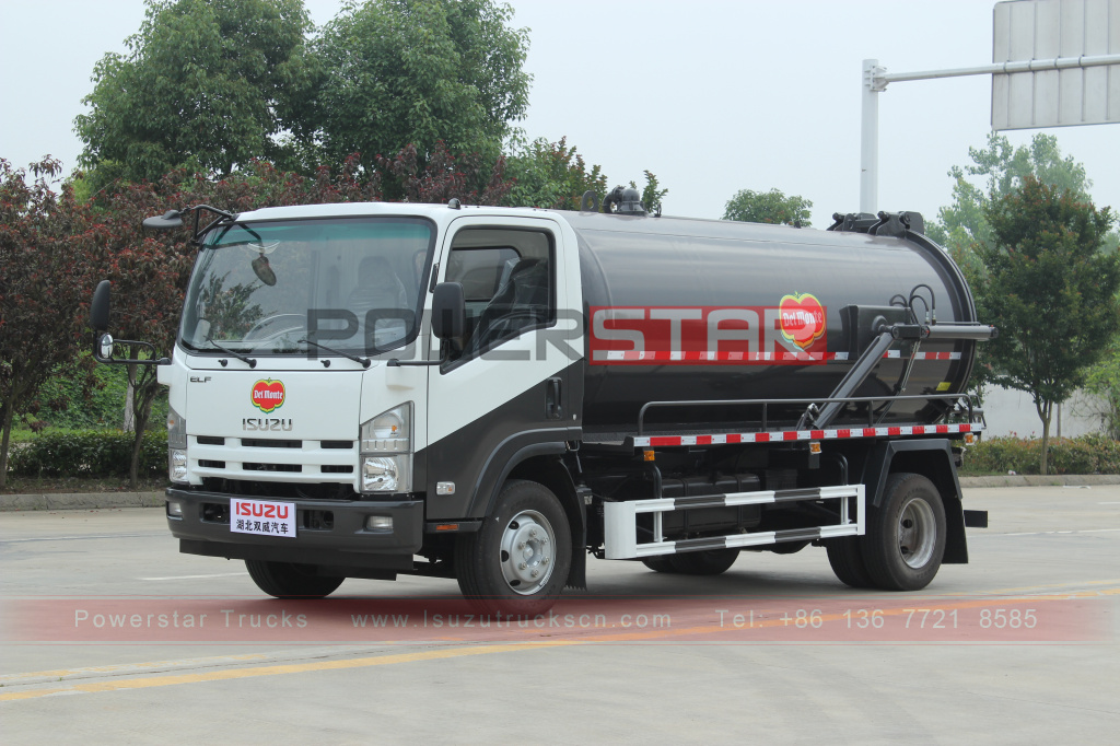 Philippines Del Monte ISUZU ELF Vacuum Sewer Septic Tanker truck