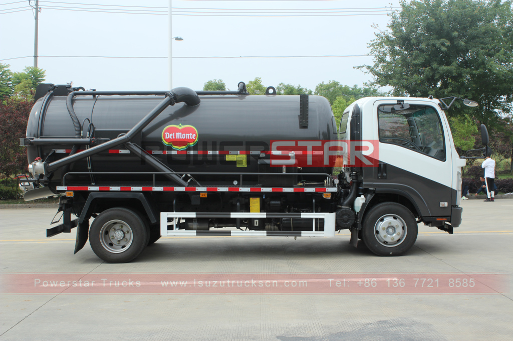 Philippines Del Monte ISUZU ELF Vacuum Sewer Septic Tanker truck