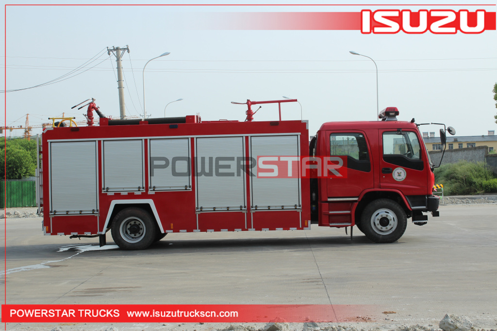 6Tons ISUZU FVR Water Foam Powder Tank Fire Fighting Trucks