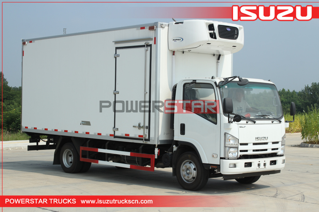  Japan ISUZU NPR ELF Carrier Frozen Chicken Meat Fish Delivery Refrigerated Truck Reefer for sale