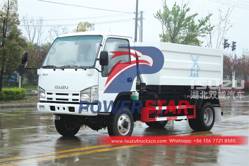 ISUZU 4×4 ілмекті көтергіш қоқыс жинайтын көлік