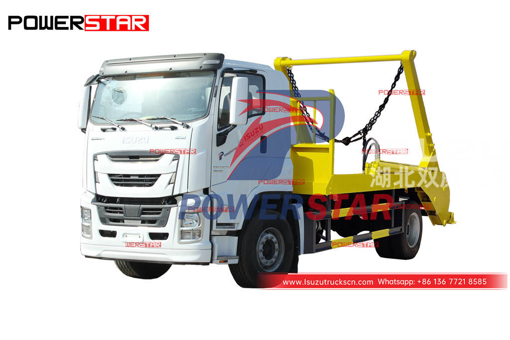 Good price ISUZU GIGA 6 wheeler skip loader garbage truck for sale