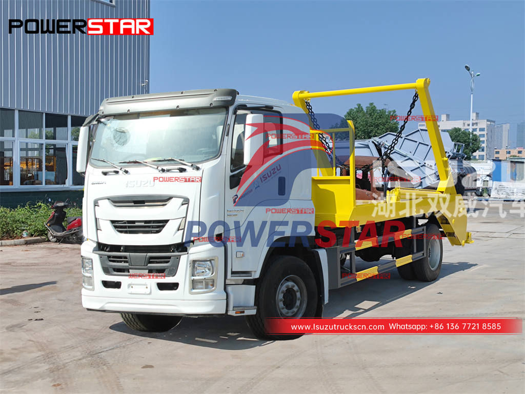 High quality ISUZU GIGA 10 cubic swing arm garbage truck