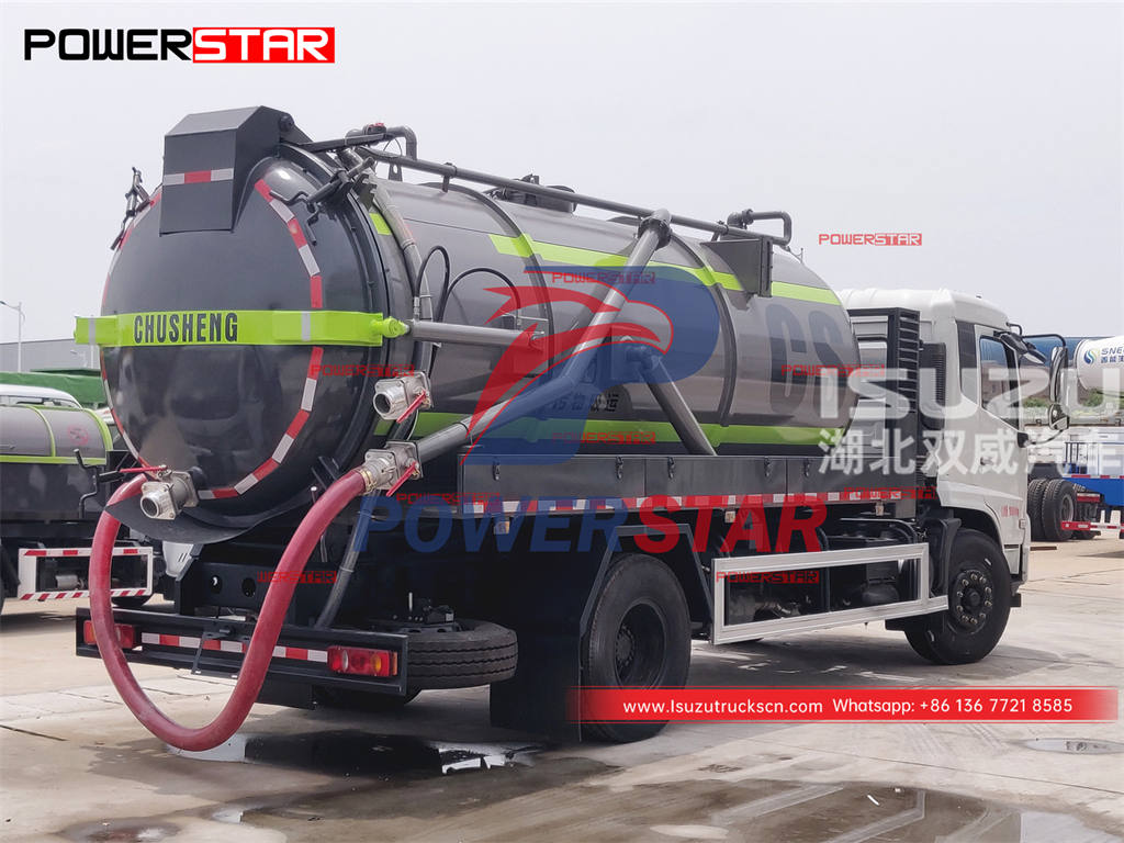 Factory outlet ISUZU FTR 12CBM vacuum tank cleaner truck