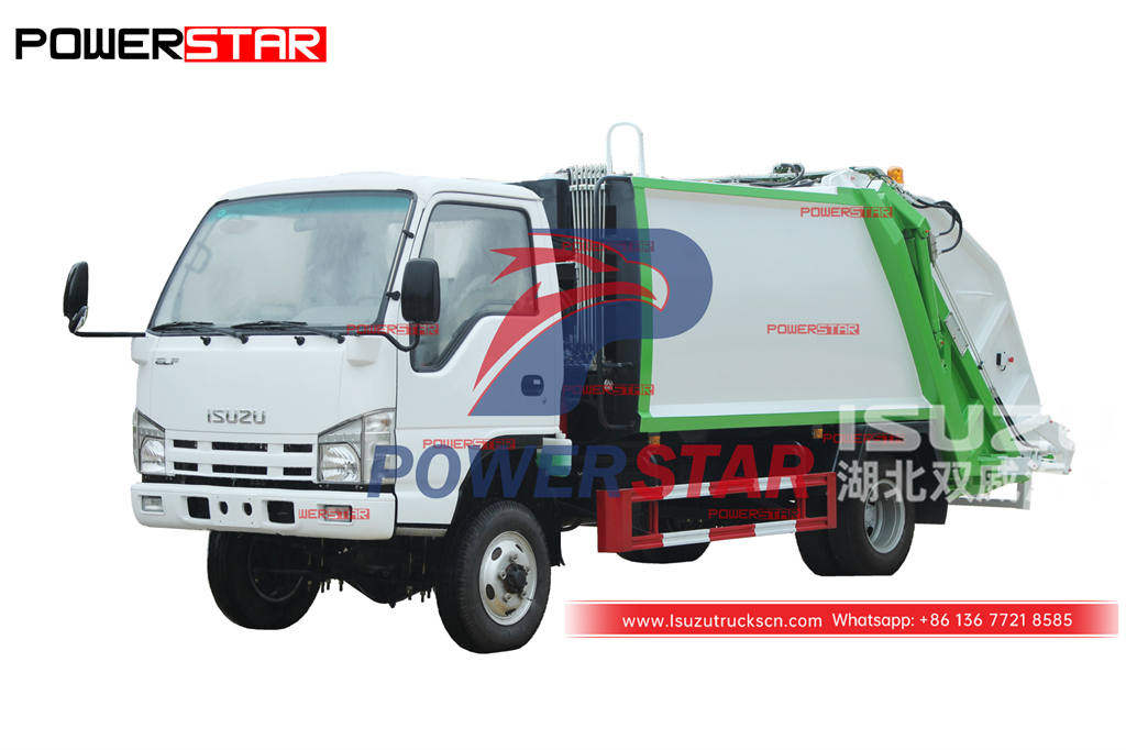 Best quality ISUZU 100P 4Ã—4 rear load refuse truck at promotional price