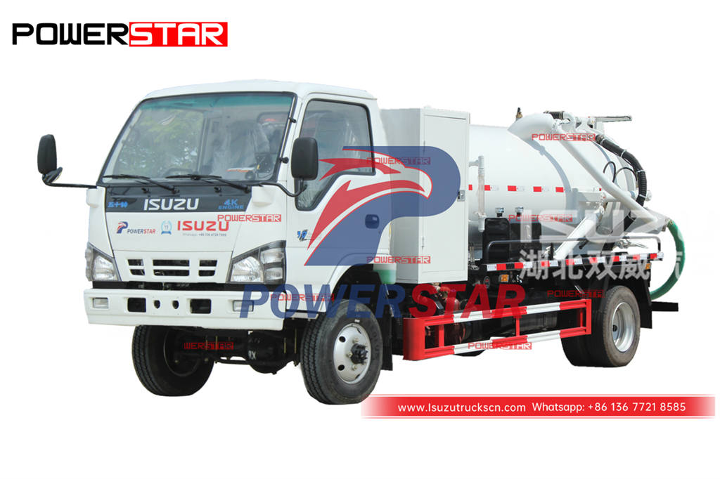 ISUZU 600P 4Ã—4 AWD septic tank truck gully emptier for sale