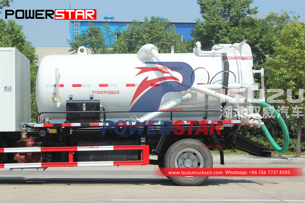 Hot sales ISUZU 600P 4Ã—4 3000 liters vacuum sewage truck