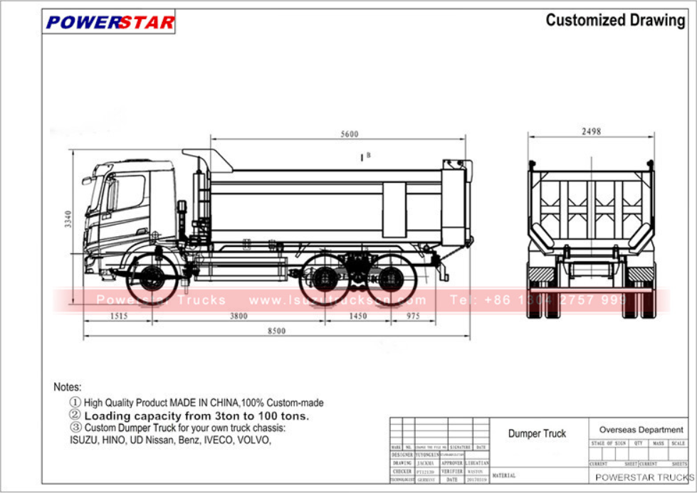 Isuzu dumper truck