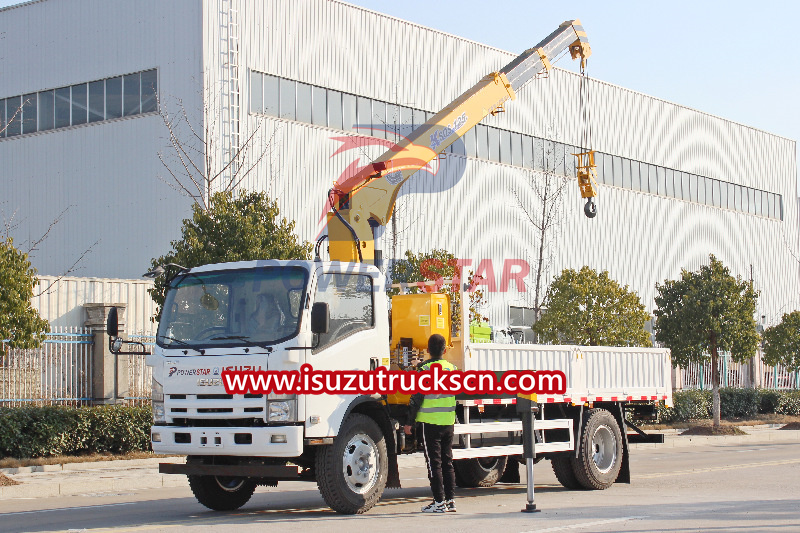 Isuzu crane truck NPR