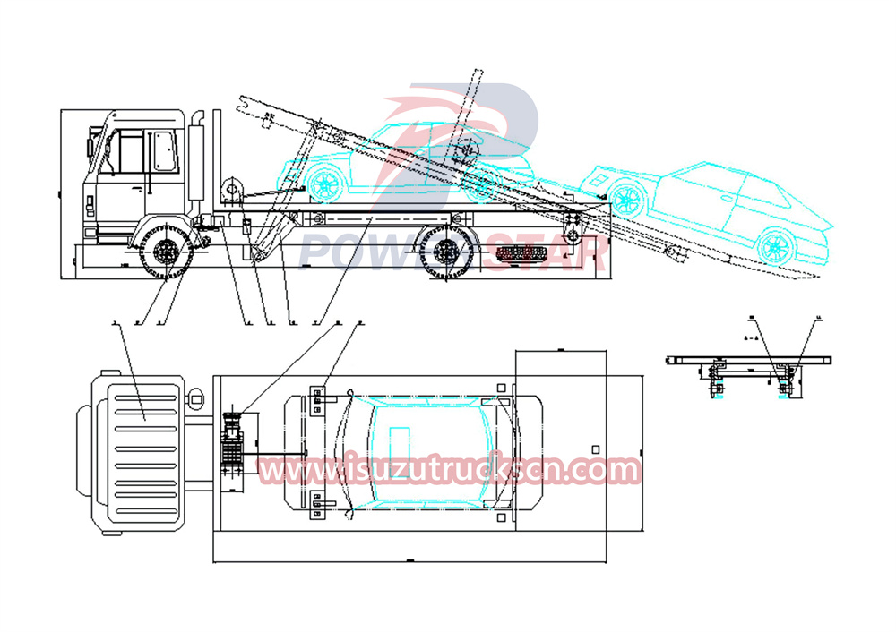 Isuzu NPR wrecker truck