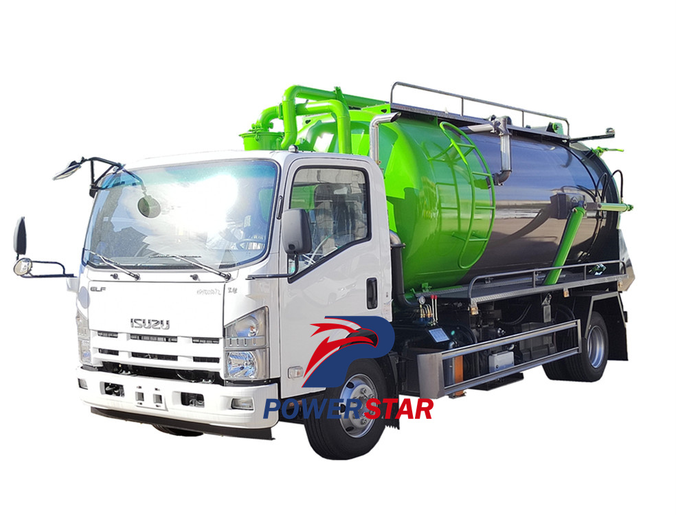 isuzu 7cbm vacuum tanker truck