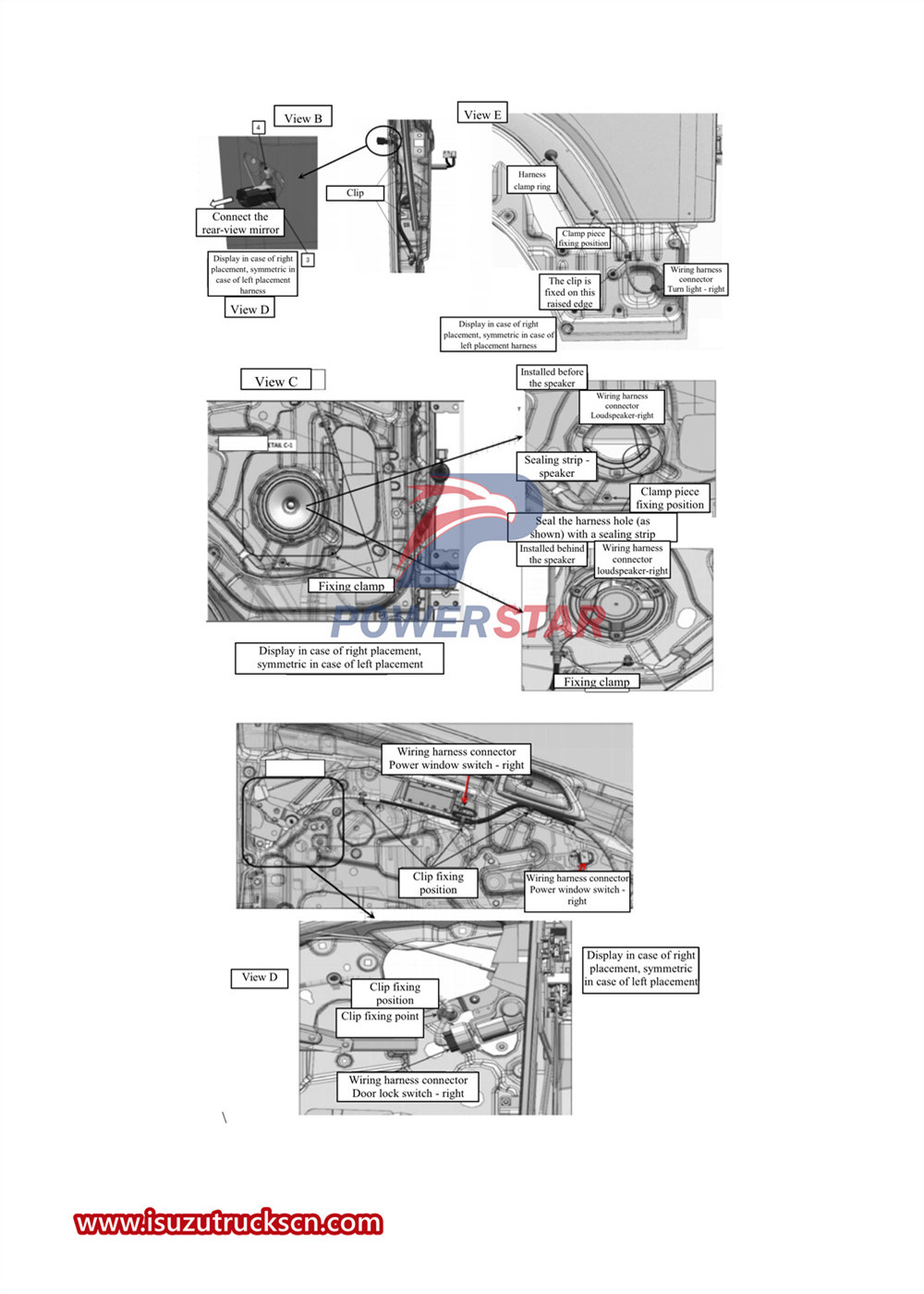 Isuzu VC61 сериялы ішкі әрлеу