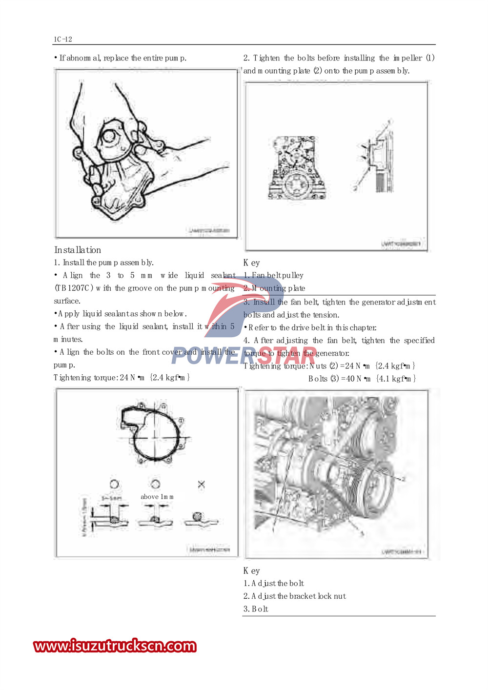 Isuzu 700P сериялы жүк көлігіне қызмет көрсету жөніндегі арнайы нұсқаулық