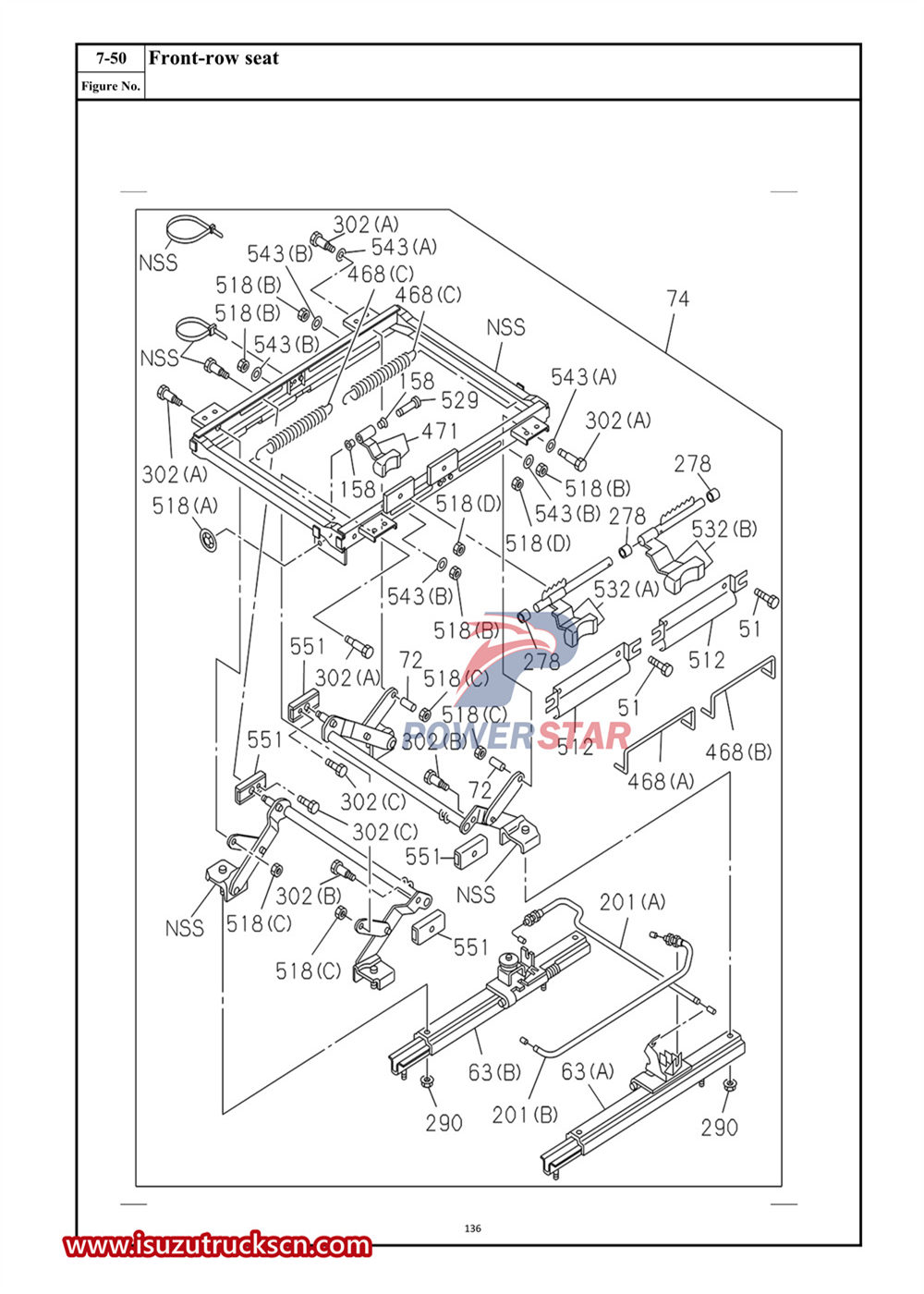 Isuzu VC61 сериясының коммерциялық бөлшектер каталогы