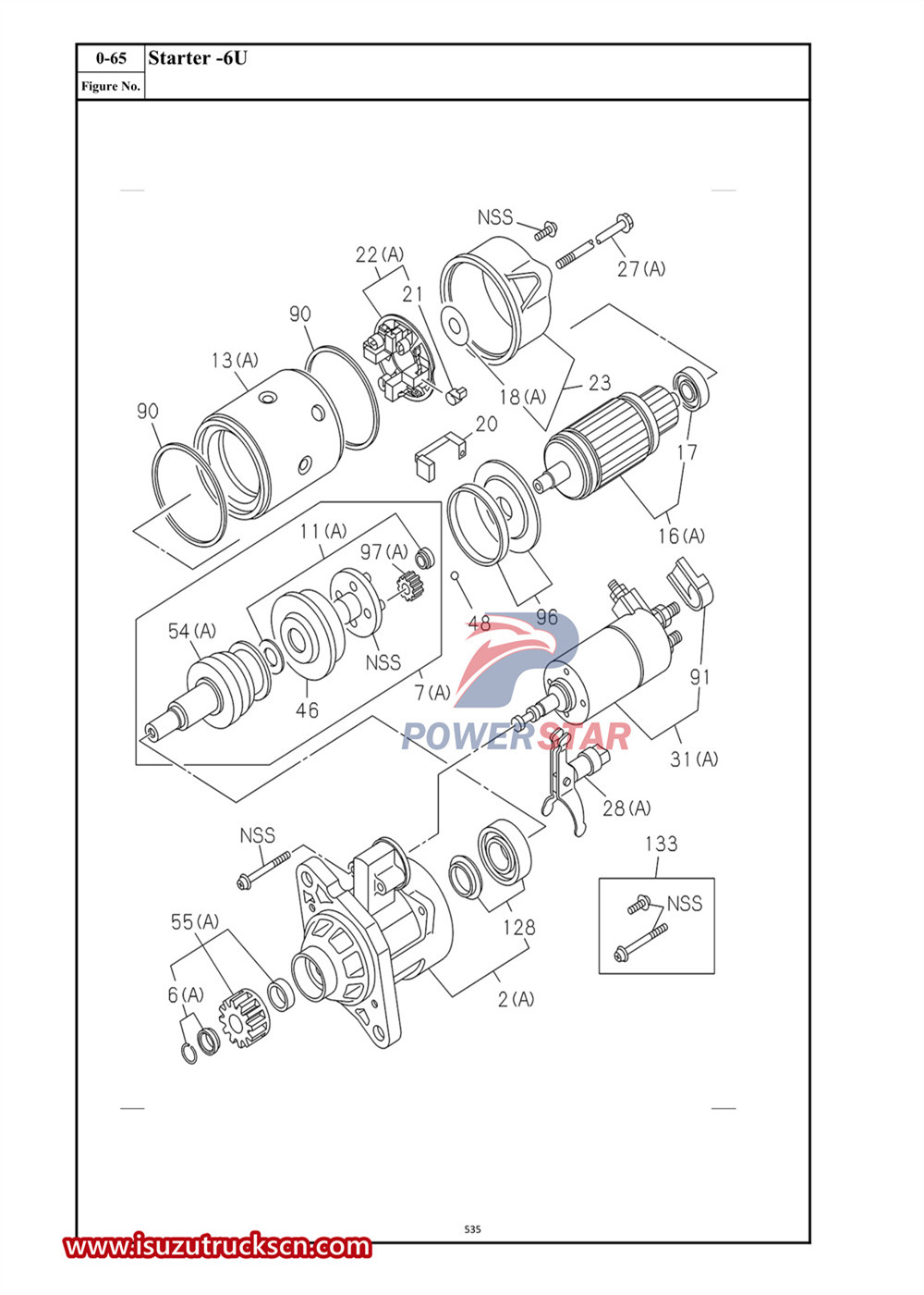 Isuzu VC61 сериясының коммерциялық бөлшектер каталогы