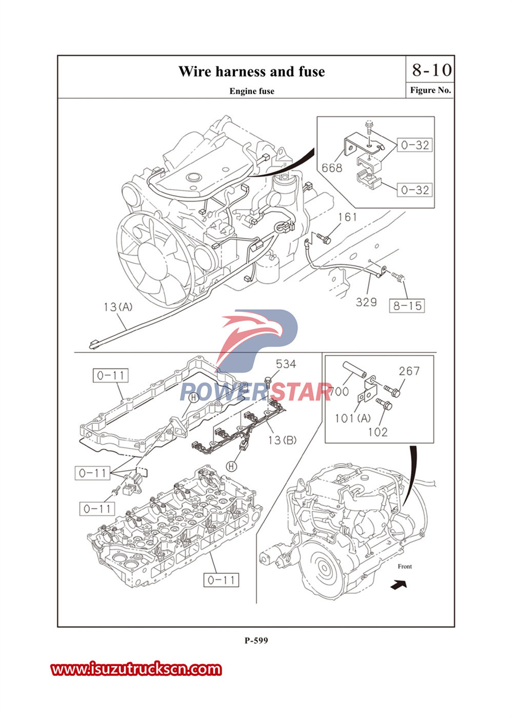 Isuzu 700P сериясының коммерциялық бөлшектерінің каталогы