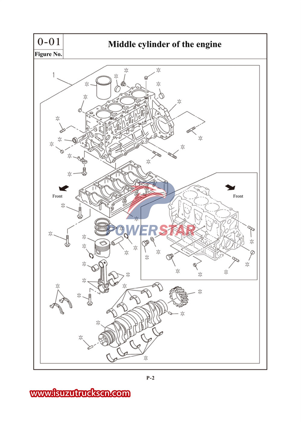 Isuzu 700P сериясының коммерциялық бөлшектерінің каталогы