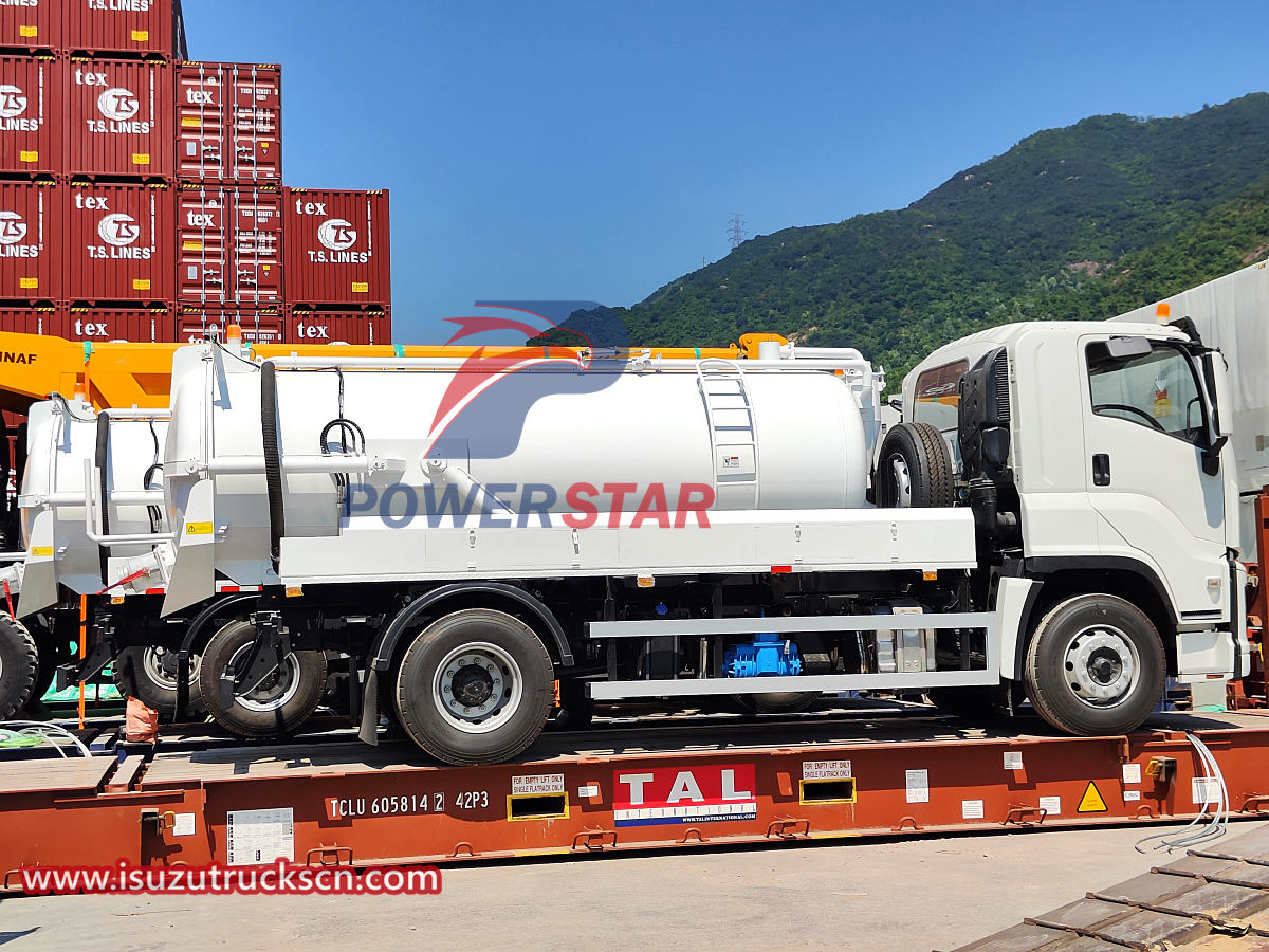 Shipment of Isuzu FVR GIGA Vacuum Sewage Suction Truck for Moldova