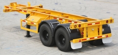 Hot sale 20ft container semi trailer/2axle flatbed truck trailer for sale (skeleton type is optional)