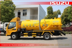 japanese NKR ELF FTR 6000Liter Isuzu Sewer Cleaning Combination Vacuum Jetting Trucks