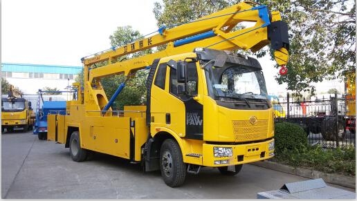 bucket boom truck FAW lifting platform truck