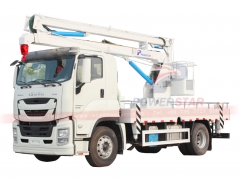 Armenia ISUZU 20 meters aerial platform truck with folding manlift