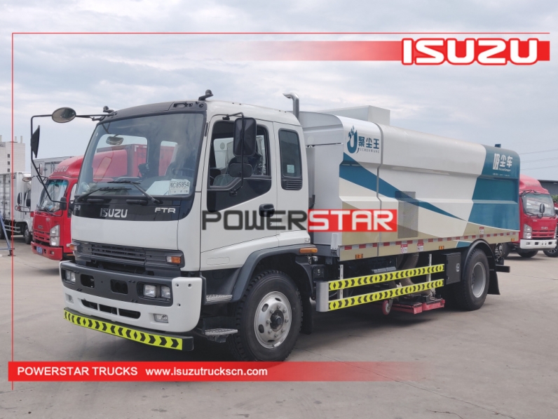 ISUZU cleaning garbage truck sweeper road vacuum cleaners