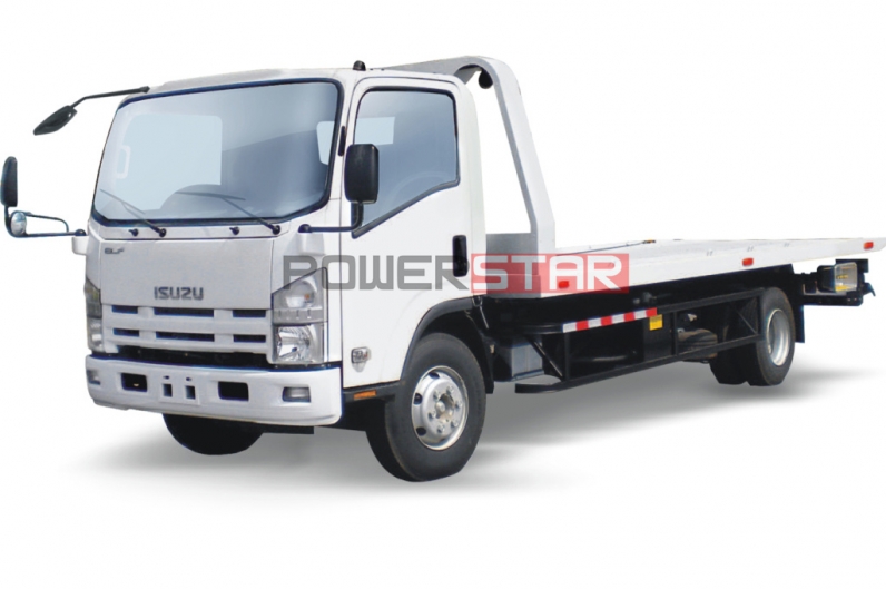 ISUZU 700P ELF Recovery Wrecker truck Flatbed carrier with crane