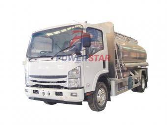 Aluminum alloy Right drive Mobile Fuel Dispenser Truck Isuzu NPR with M50C  flow meter