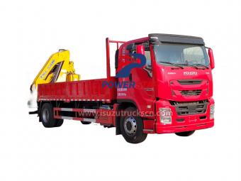 Philippines 6.3TON Isuzu Giga folded boom crane cargo trucks