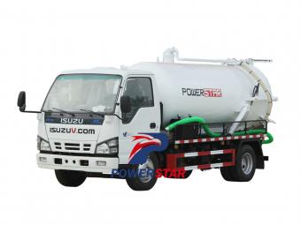 Isuzu NKR vacuum tanker truck