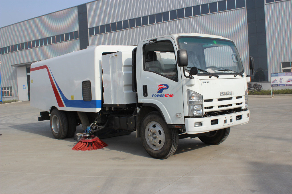 
     Жапонияның Isuzu жүк көліктері Жаңа дизайндағы жол сыпырғыш жүк көлігі
    