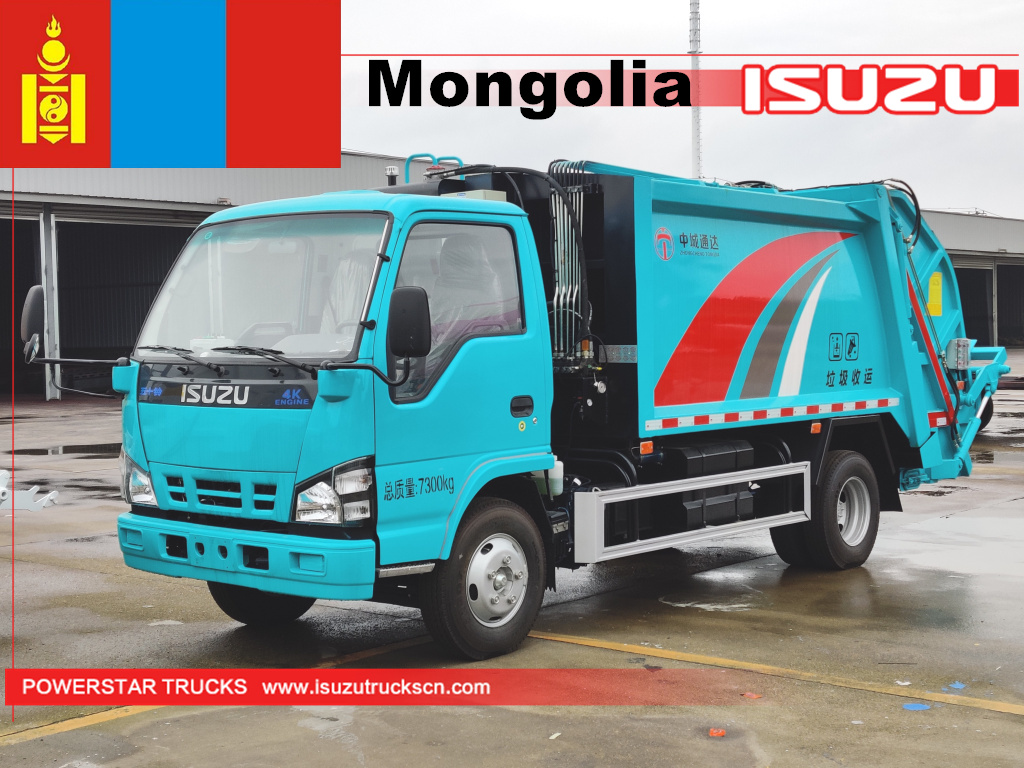 
     Моңғолия - 1 бірлік ISUZU NKR 600P артқы тиегіш қоқыс сығымдағыш машина
    