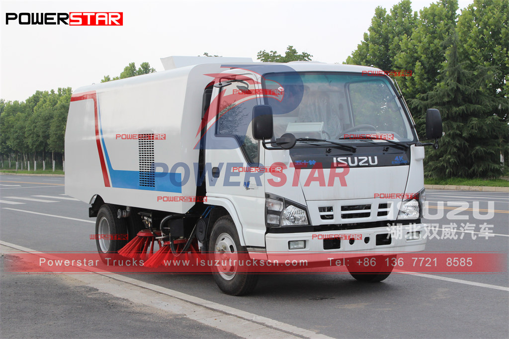 
     POWERSTAR ISUZU 5+1CBM Жол сыпырғыш жүк көлігі экспорты Филиппин
    