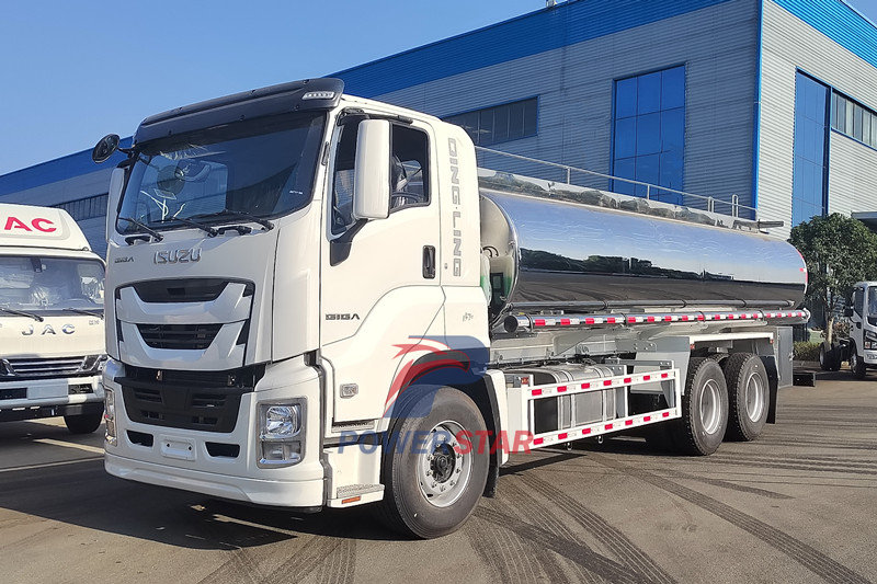 Isuzu 6x4 GIGA тағамдық тот баспайтын болаттан жасалған ауыз су таситын көлік Филиппинге экспортталады