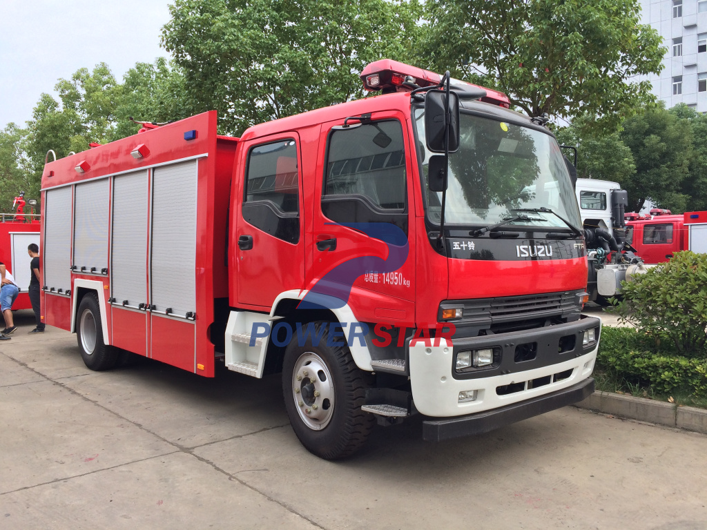 
     БАӘ тапсырысымен жасалған Urban FTR Foam өрт қозғалтқышы өрт сөндіру көлігі Isuzu жүк көліктері
    