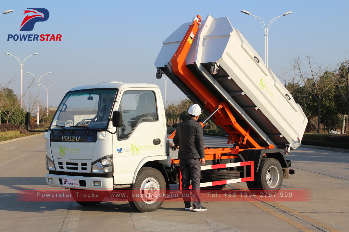 
     3 тонна 5 тонна Hooklift қоқыс жинайтын қоқыс тасушы Isuzu
    